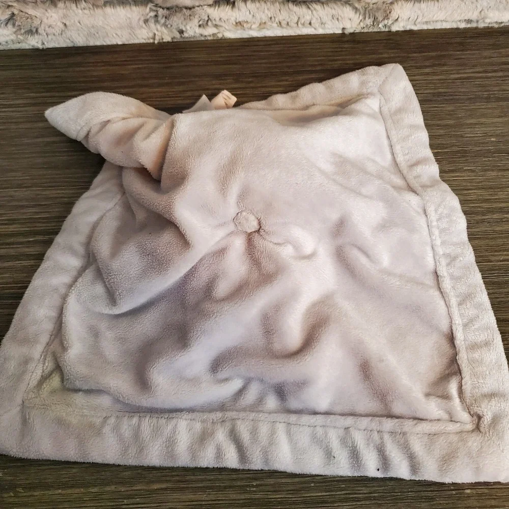 Carter's Gray Dog Hugging Pink Lovey Thick Fleece Baby Security Blanket 13